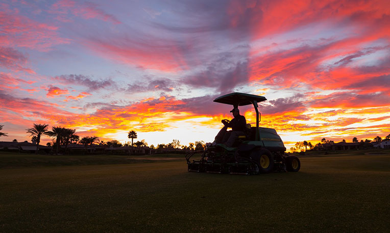 John Deere Golf Sunrise