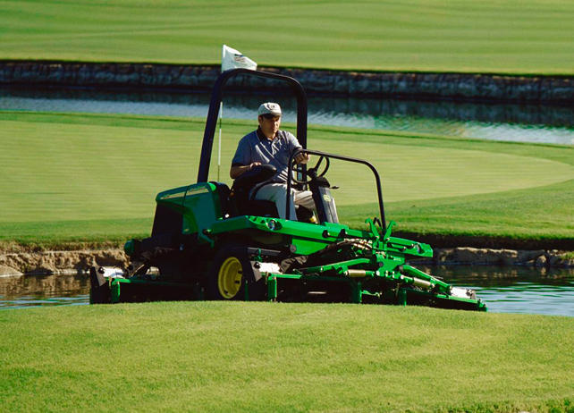 John Deere Mower Green Background