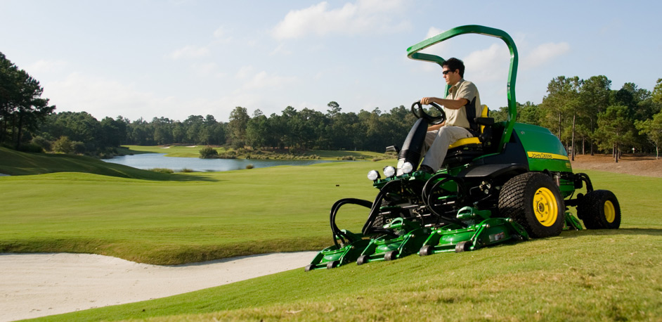 John Deere Mower Fairway Background