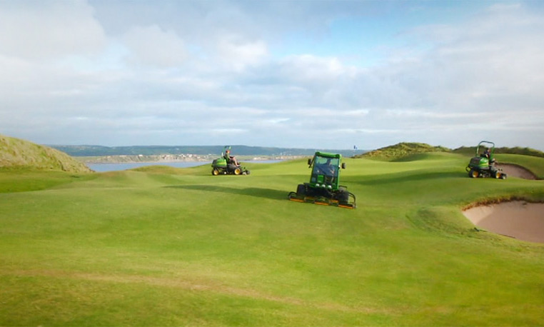 Three John Deere Golf Mowers